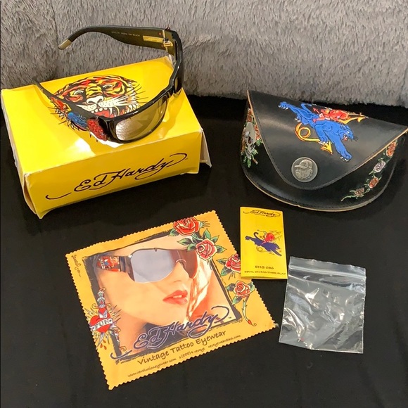 Ed Hardy Accessories - RARE ED HARDY Vintage Tattoo Eyewear